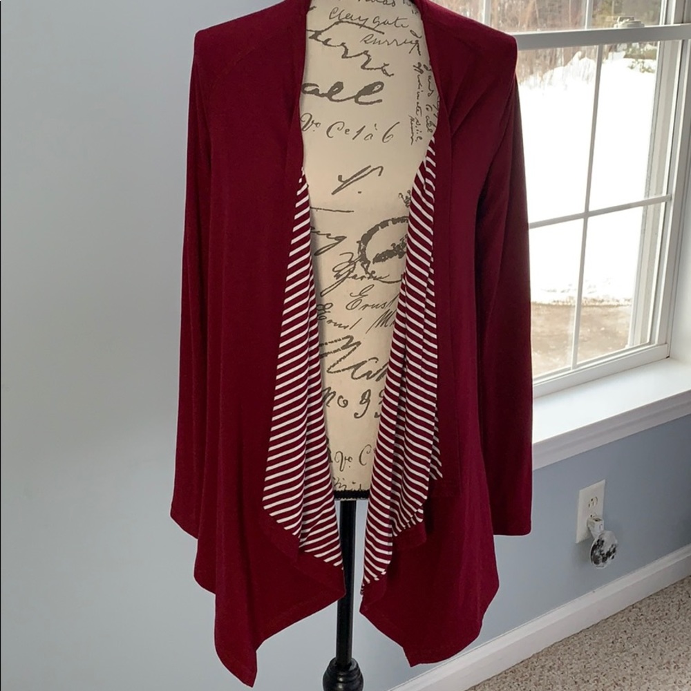 41 Hawthorn Double-faced Knit Cardigan- Reversible